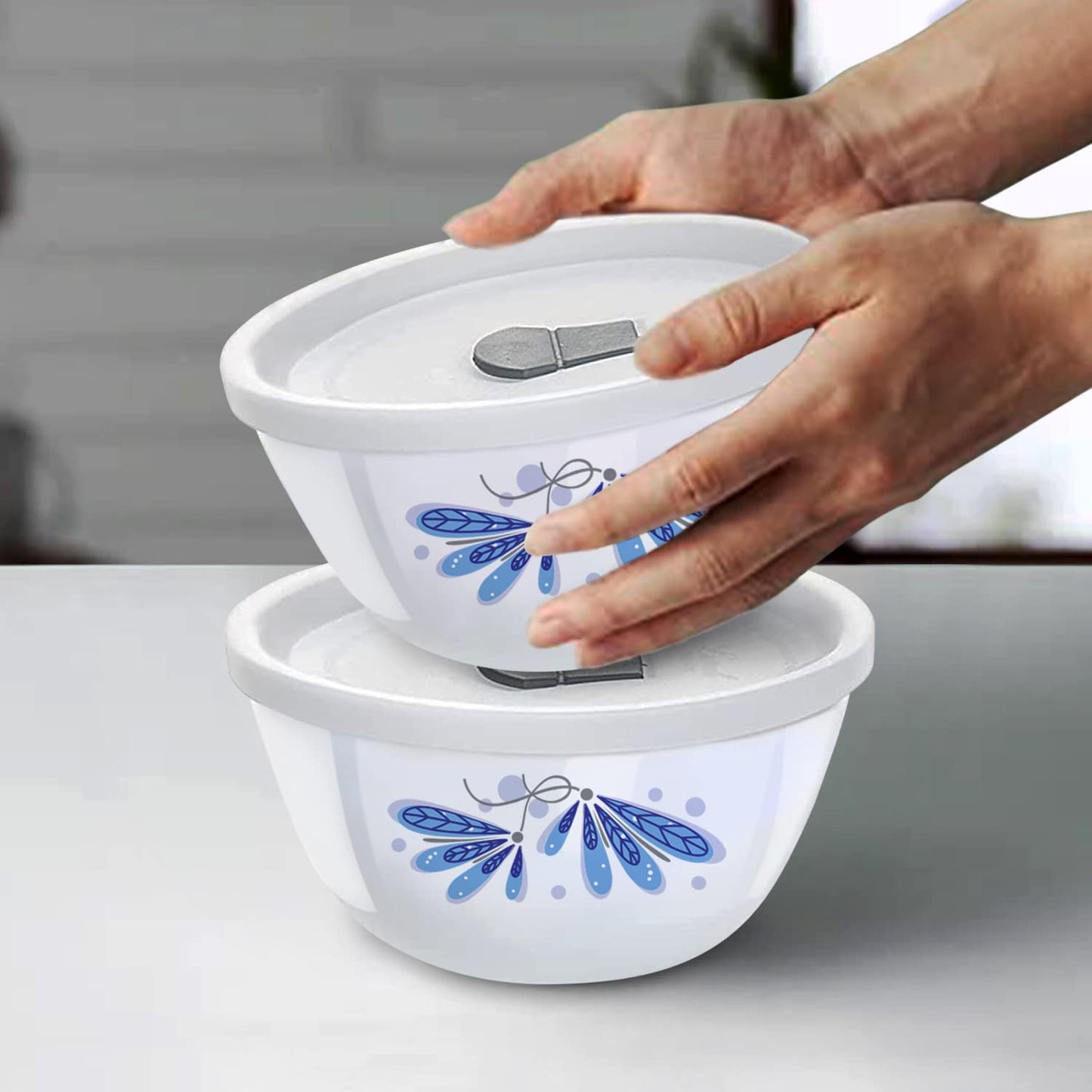 Larah by Borosil Twilight 4 pc Mixing Bowl, 1 L x 2