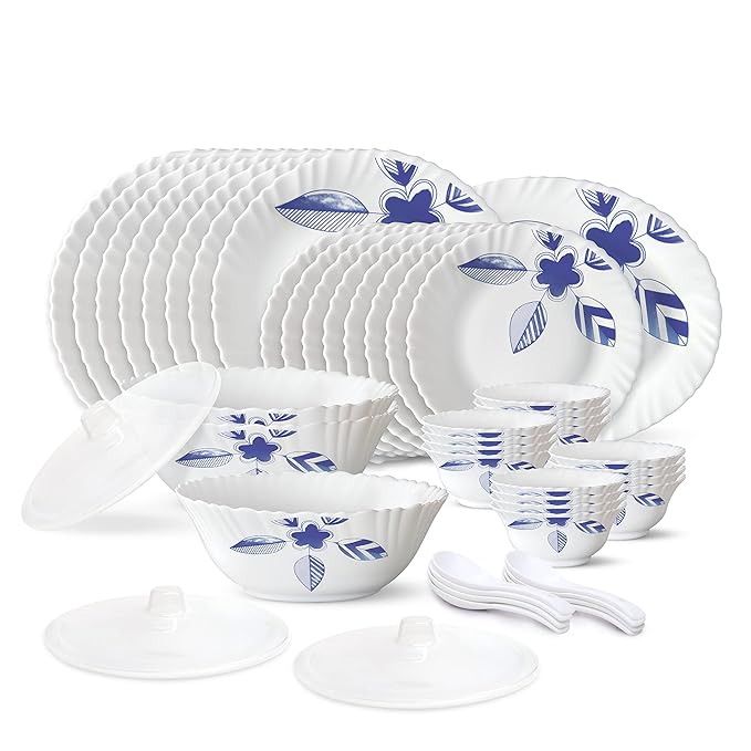 Larah by Borosil Morning Glory 47 pc Dinner Set