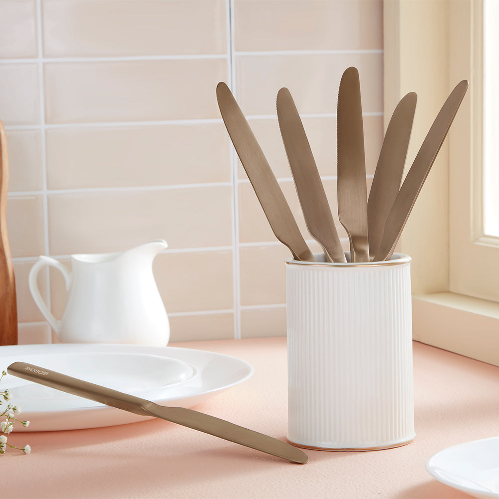 Amber Dinner Knife Set