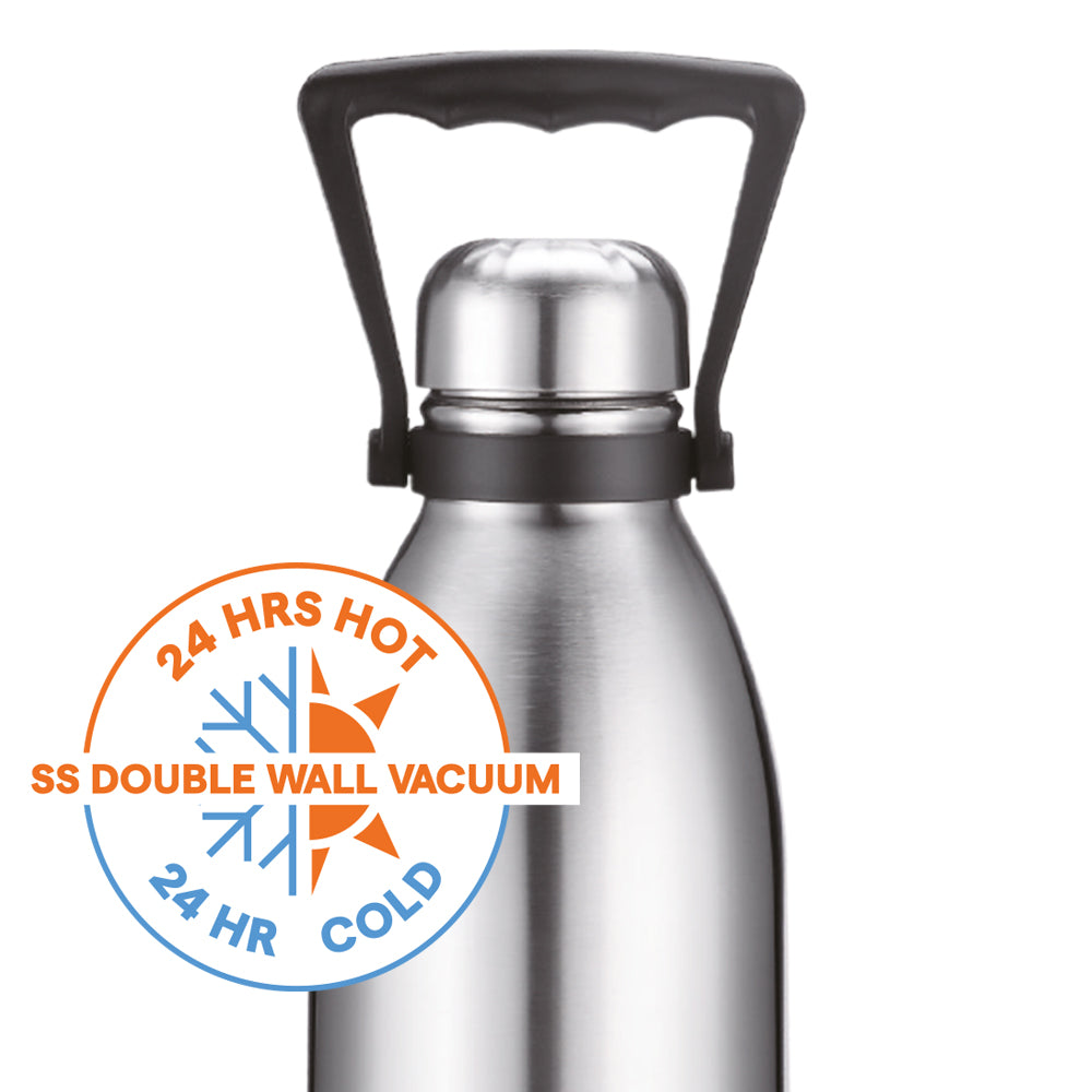 Borosil Bolt Double Wall Bottle (Large Size), 2L