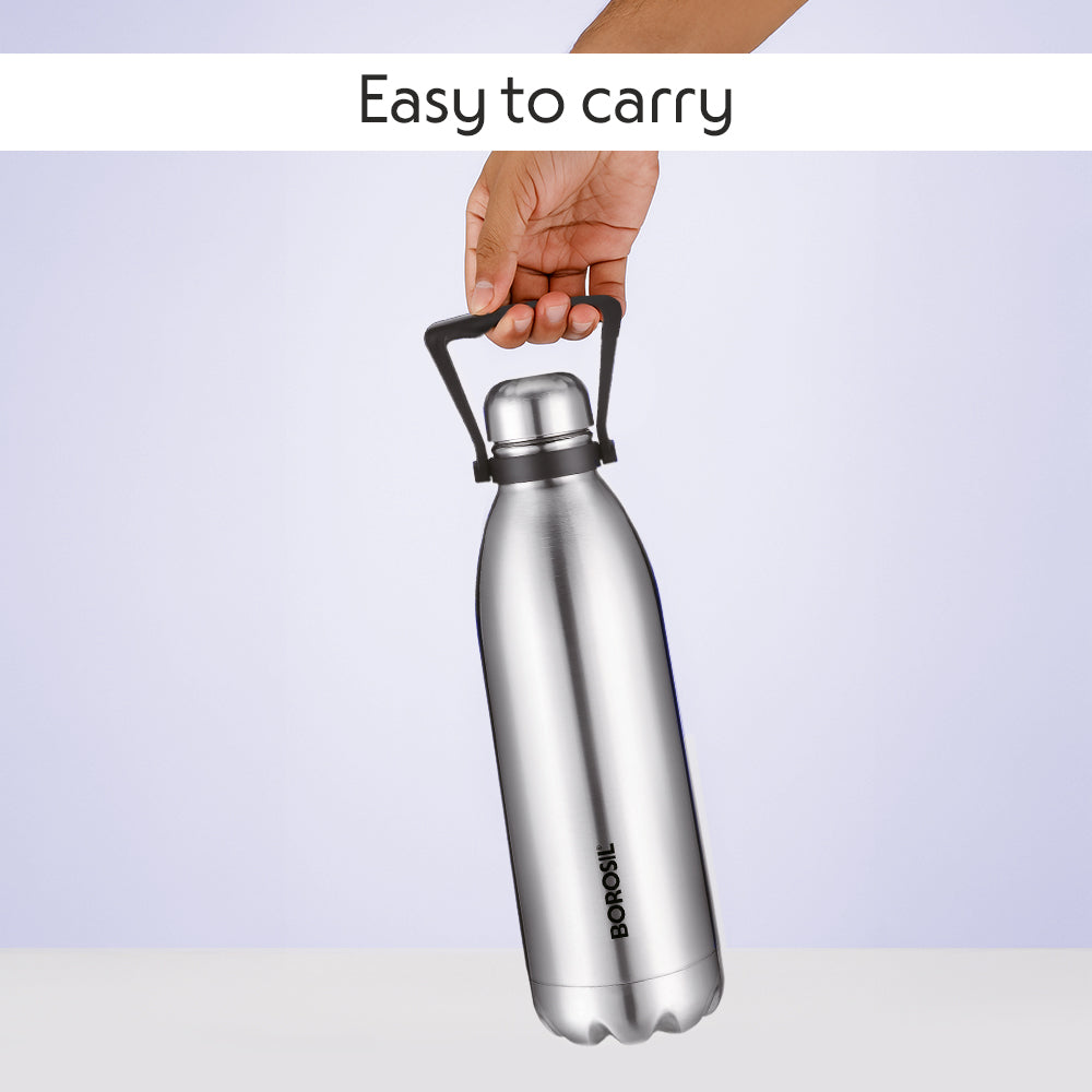 Borosil Bolt Double Wall Bottle (Large Size), 2L