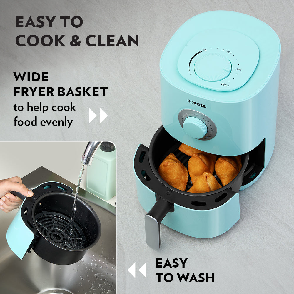 Borosil Best 1.2L Air Fryer-Blue