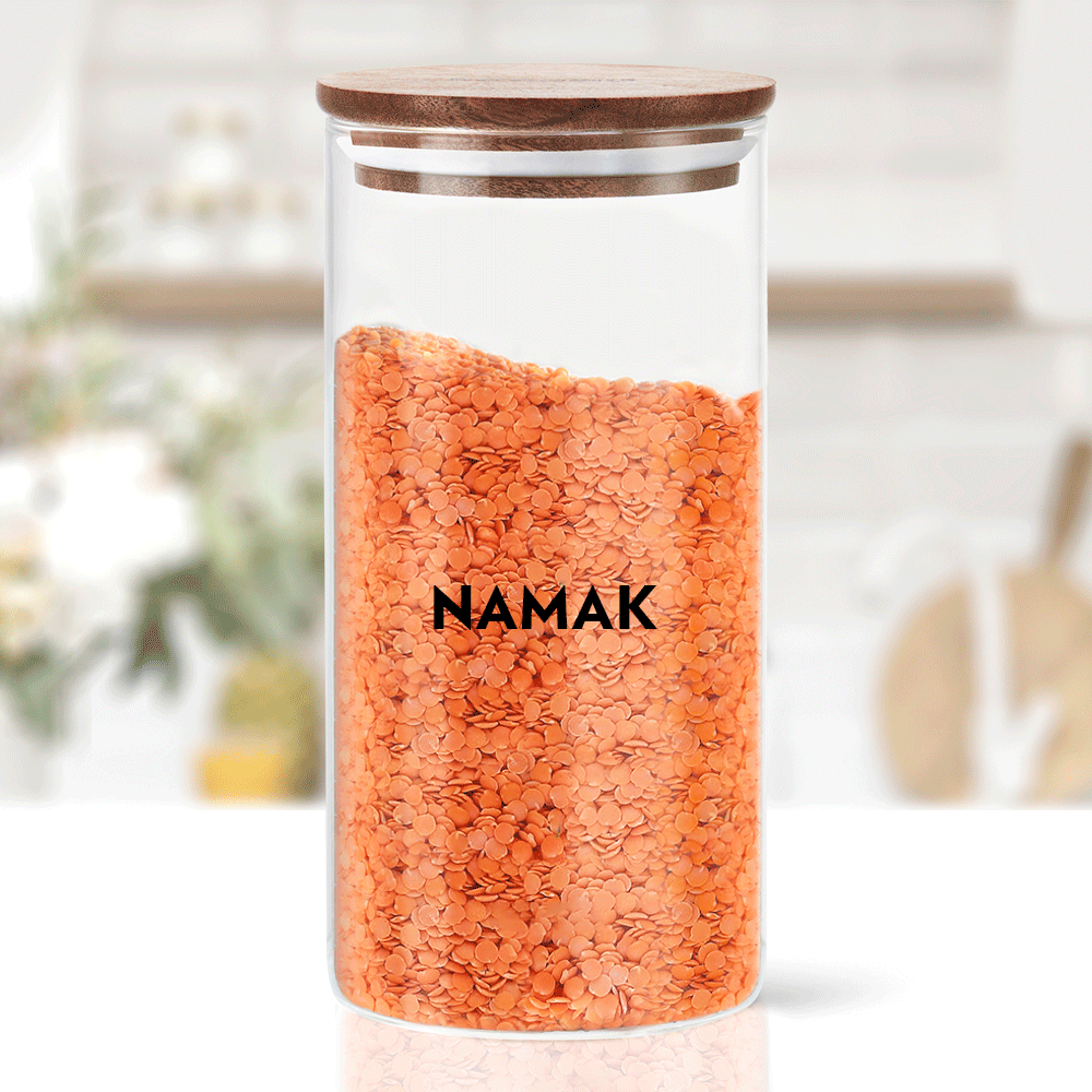 Borosil Classic Jar with Wooden Lid-Personalise