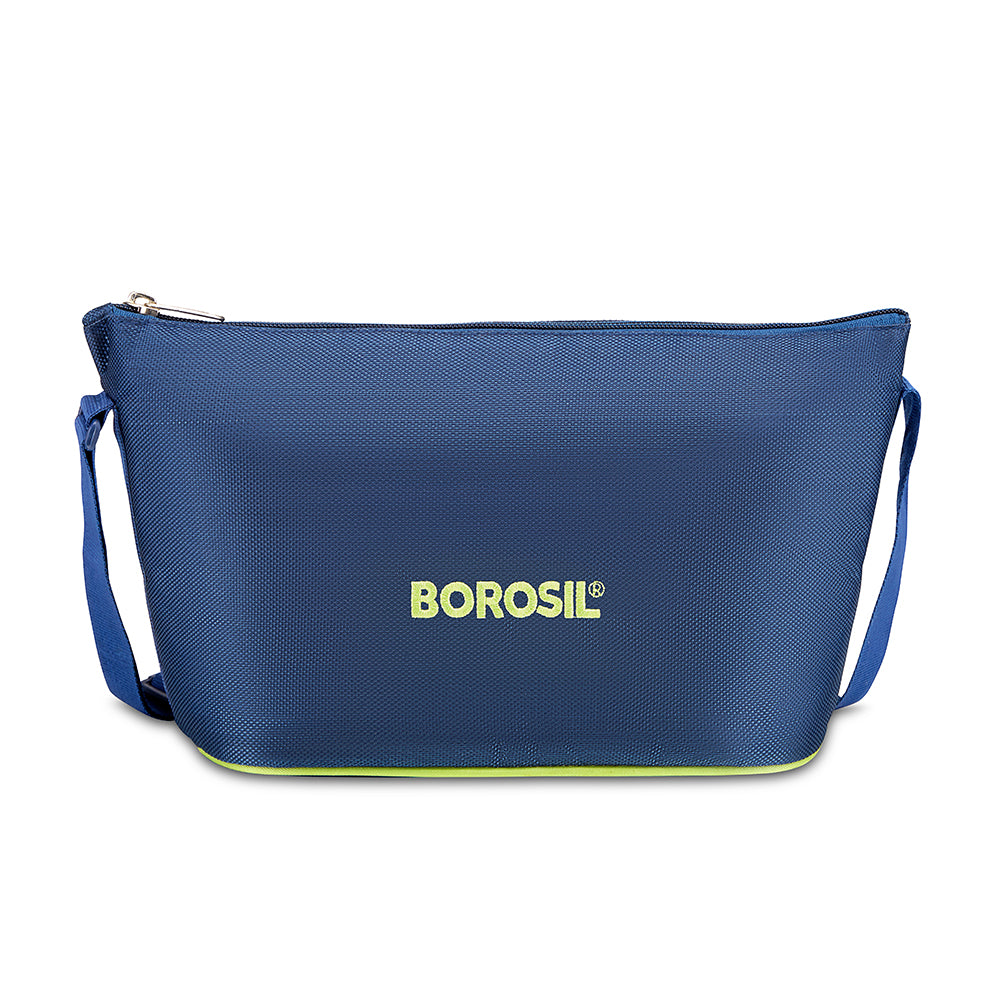 Borosil Blue Lunch Bag, Daisy For Set of 4 - (320 ml & 240 ml)