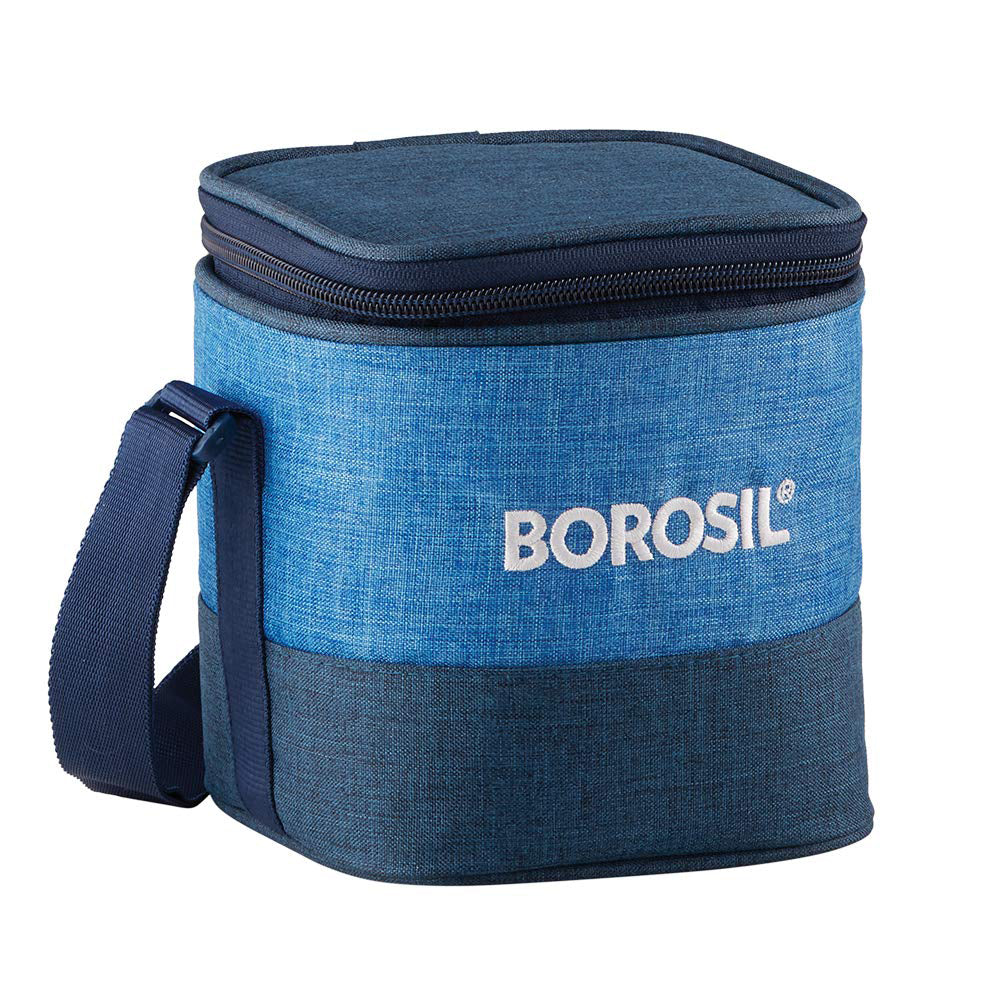 Borosil Prime Tall Lunch Bag, Square For Set of 2 - (320 ml)