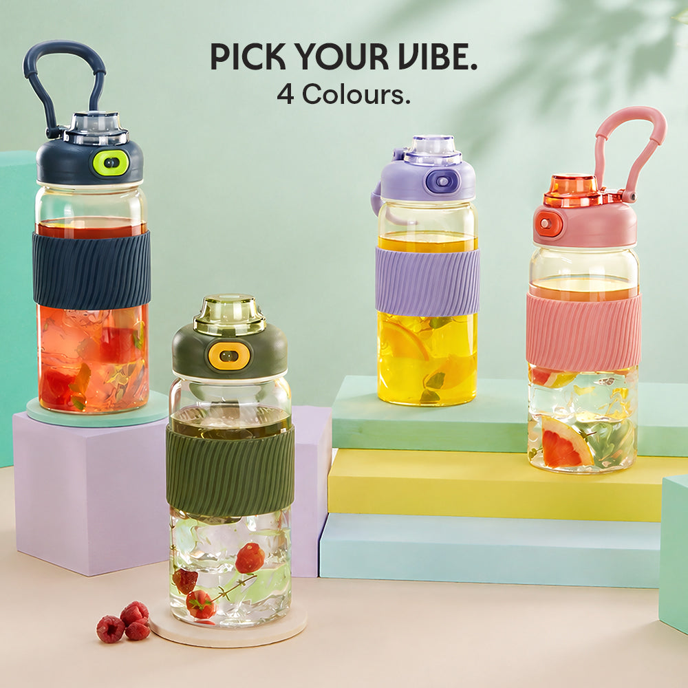 Poppy Glass Bottle, Purple