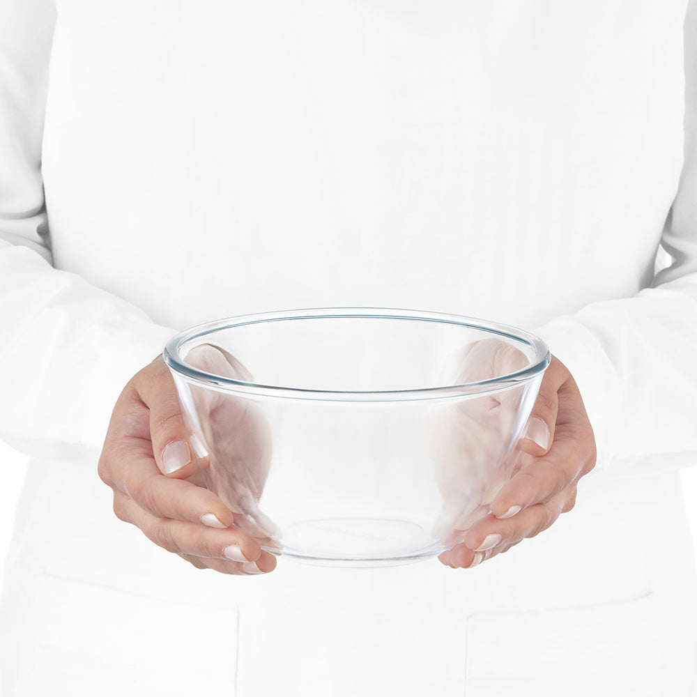 Borosil Tuff-Glass Mixing & Serving Bowl Set with Lid