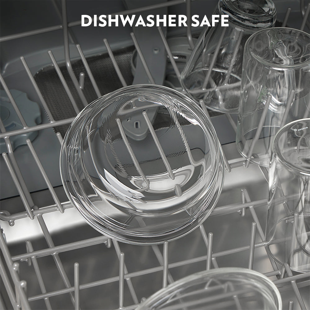 Borosil Steller Black Lunch Bag, Round x 2 (Tall)