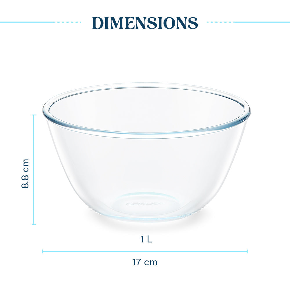 Larah Everyday Glass Bowls, 1L