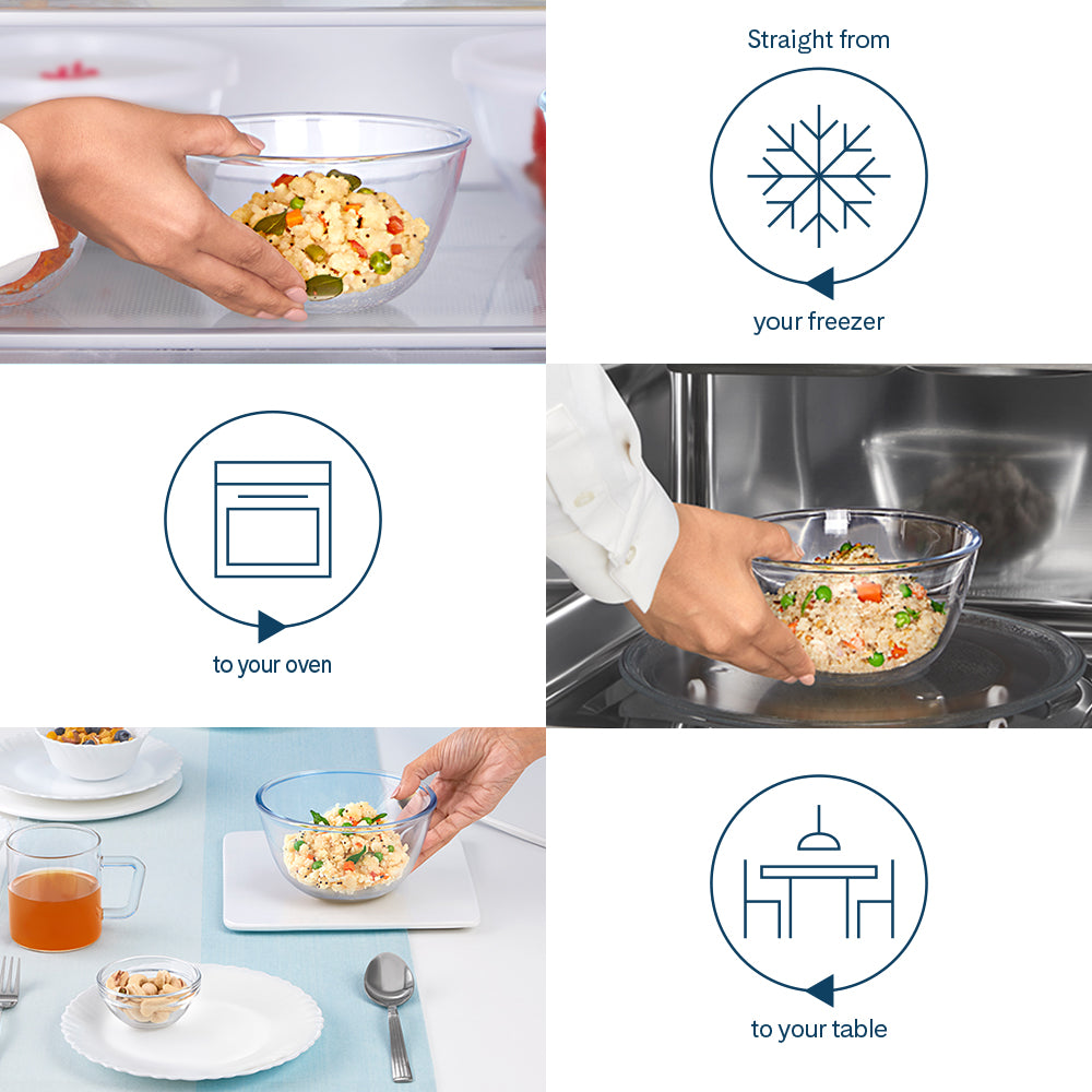 Larah Everyday Glass Bowls, 750ml