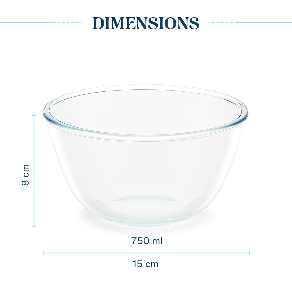 Larah Everyday Glass Bowls, 750ml
