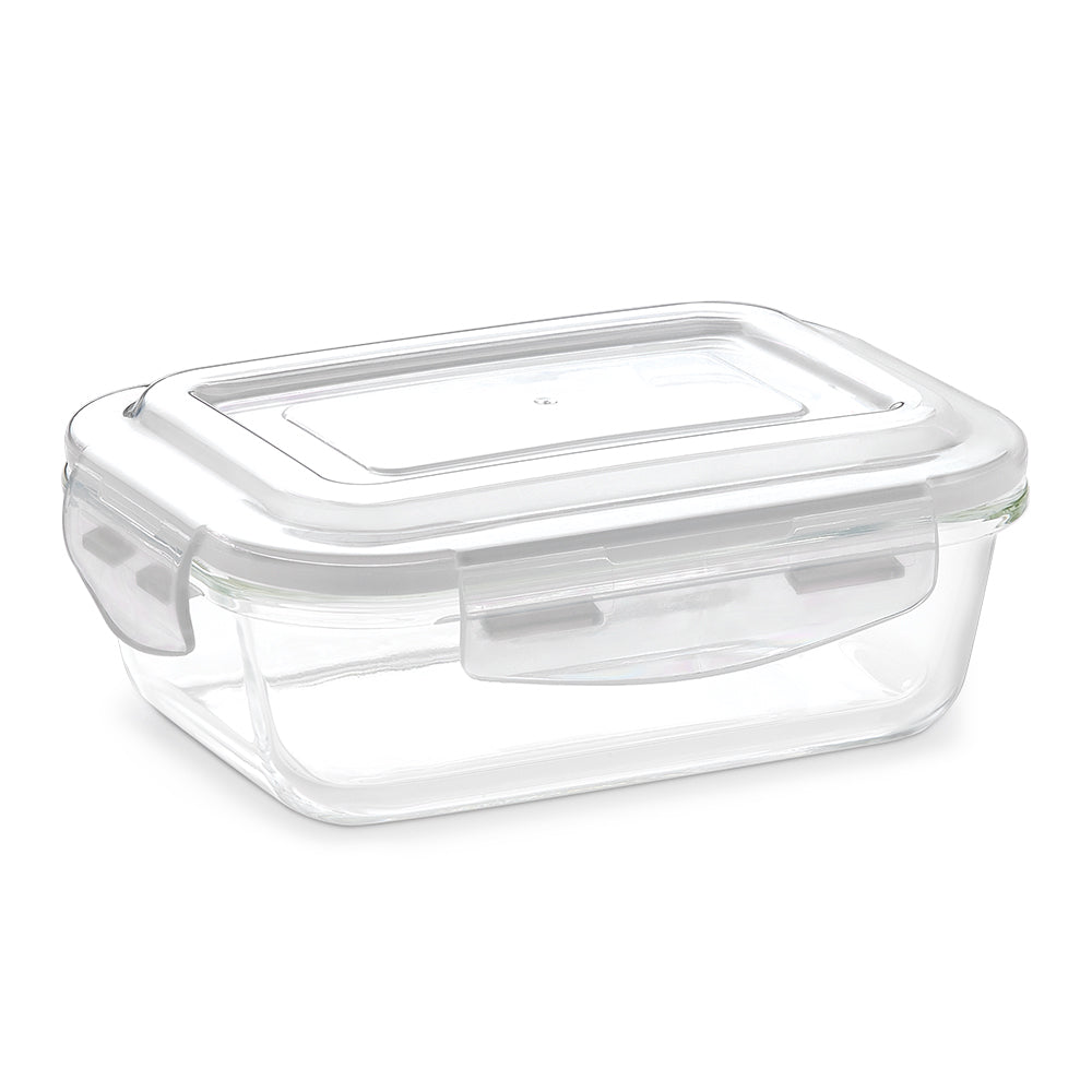 Larah Everyday Klip n Store Rectangular Glass Container, 1.04L