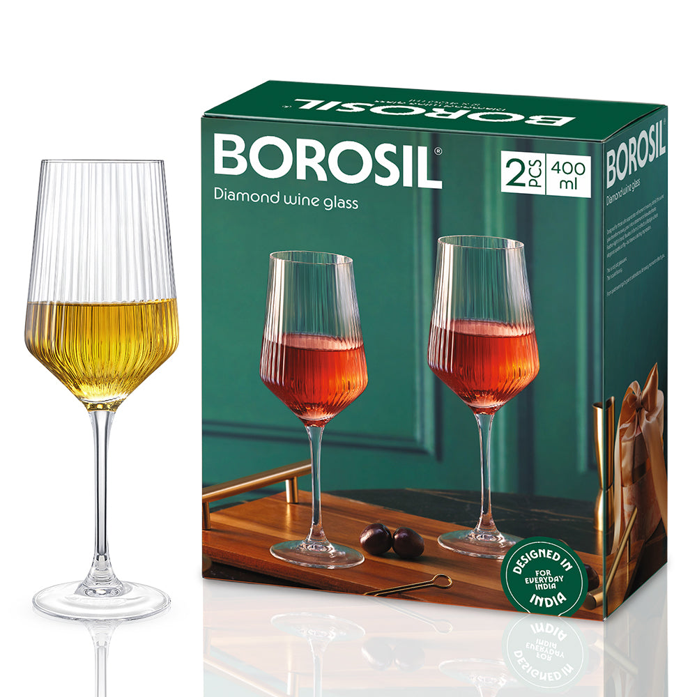 Diamond Wine Glass, Set of 2