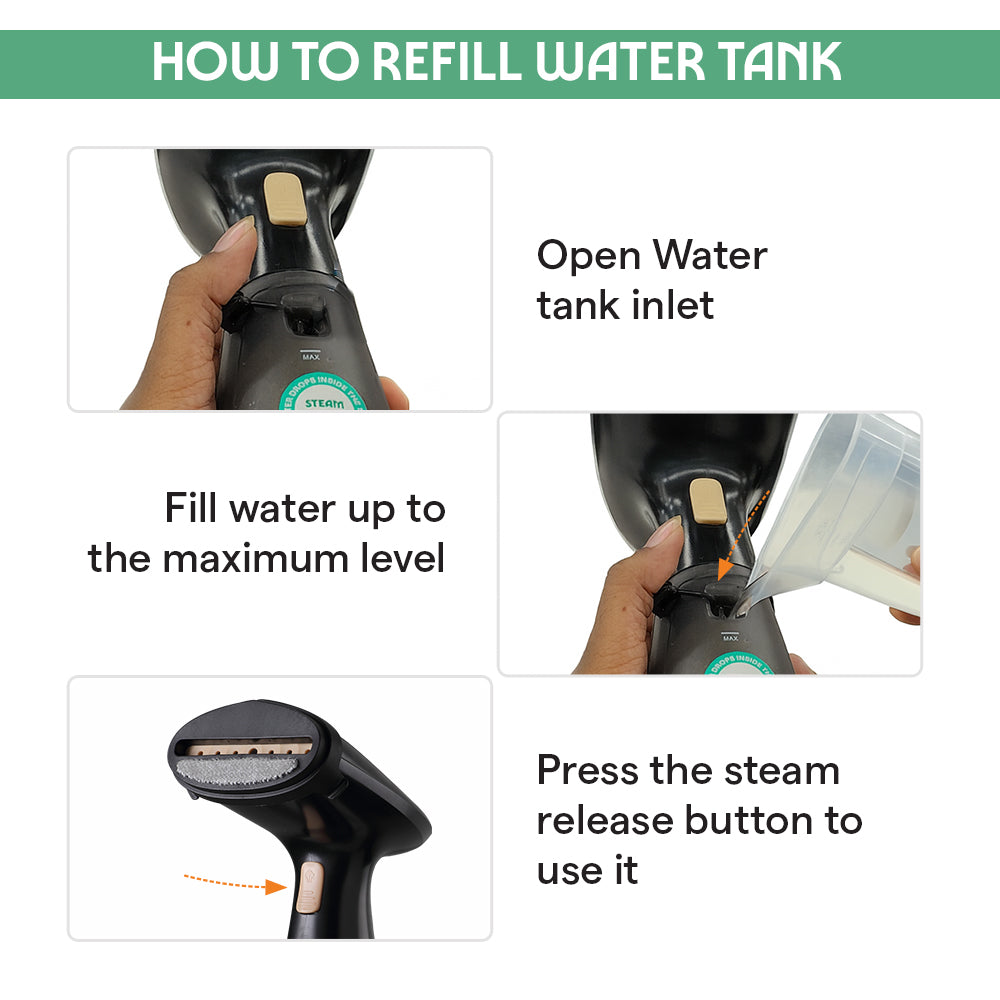 Borosil Handheld Garment Steamer GS03, 1000W