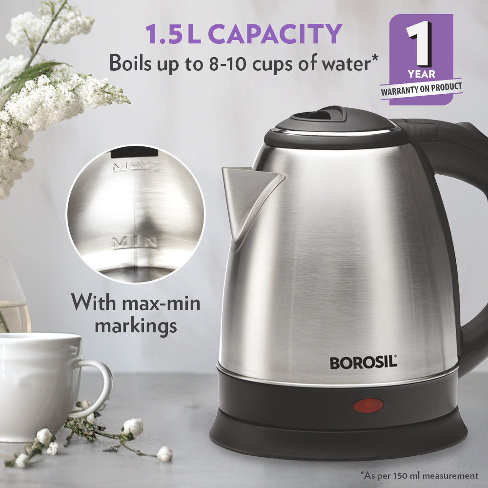Borosil Rio 1.5L Kettle Electric Kettle, B30