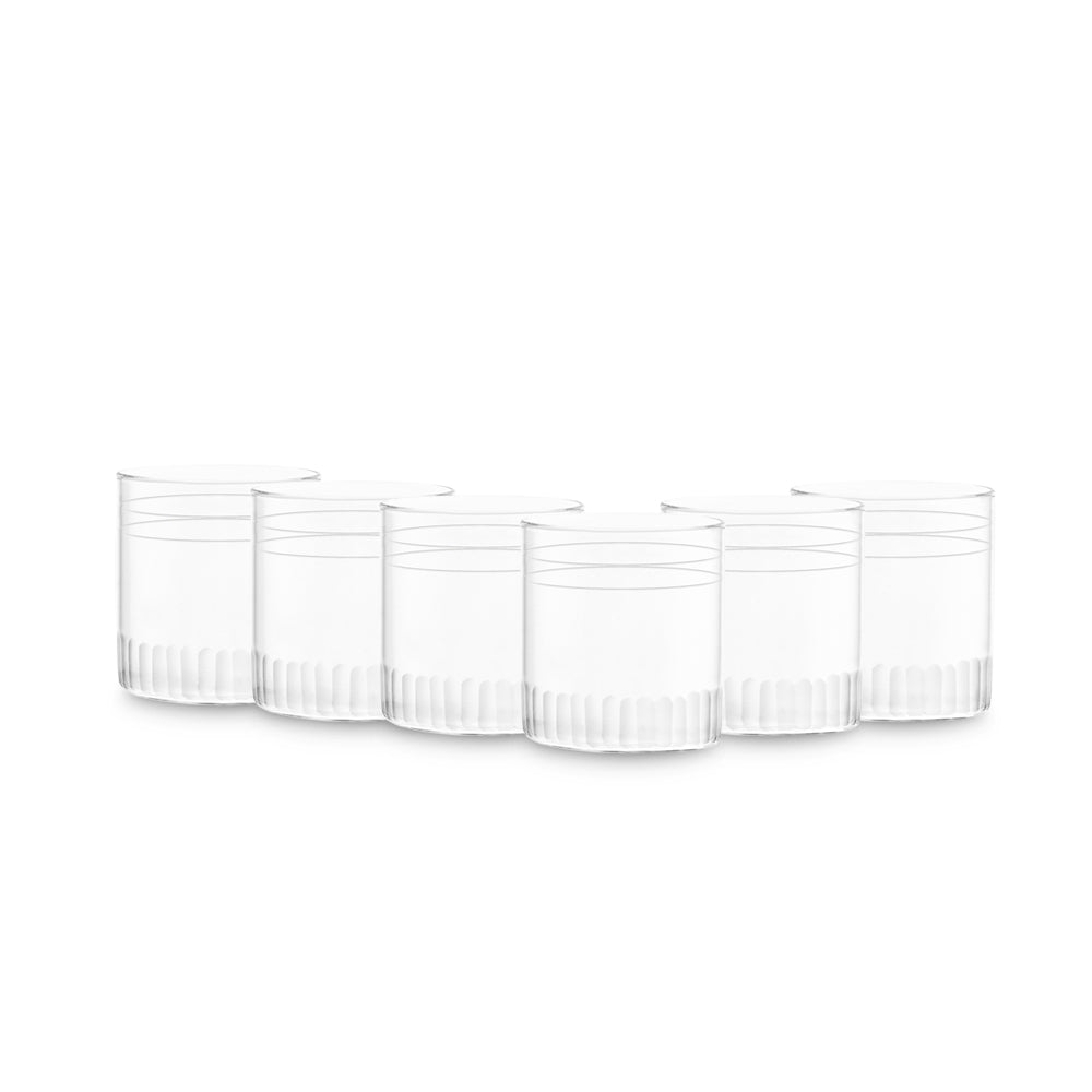 Borosil Leo Cut Glass, Set of 6