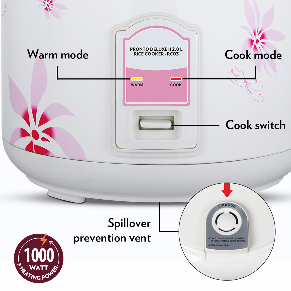 Borosil Pronto Deluxe II 2.8 L Electric Rice Cooker
