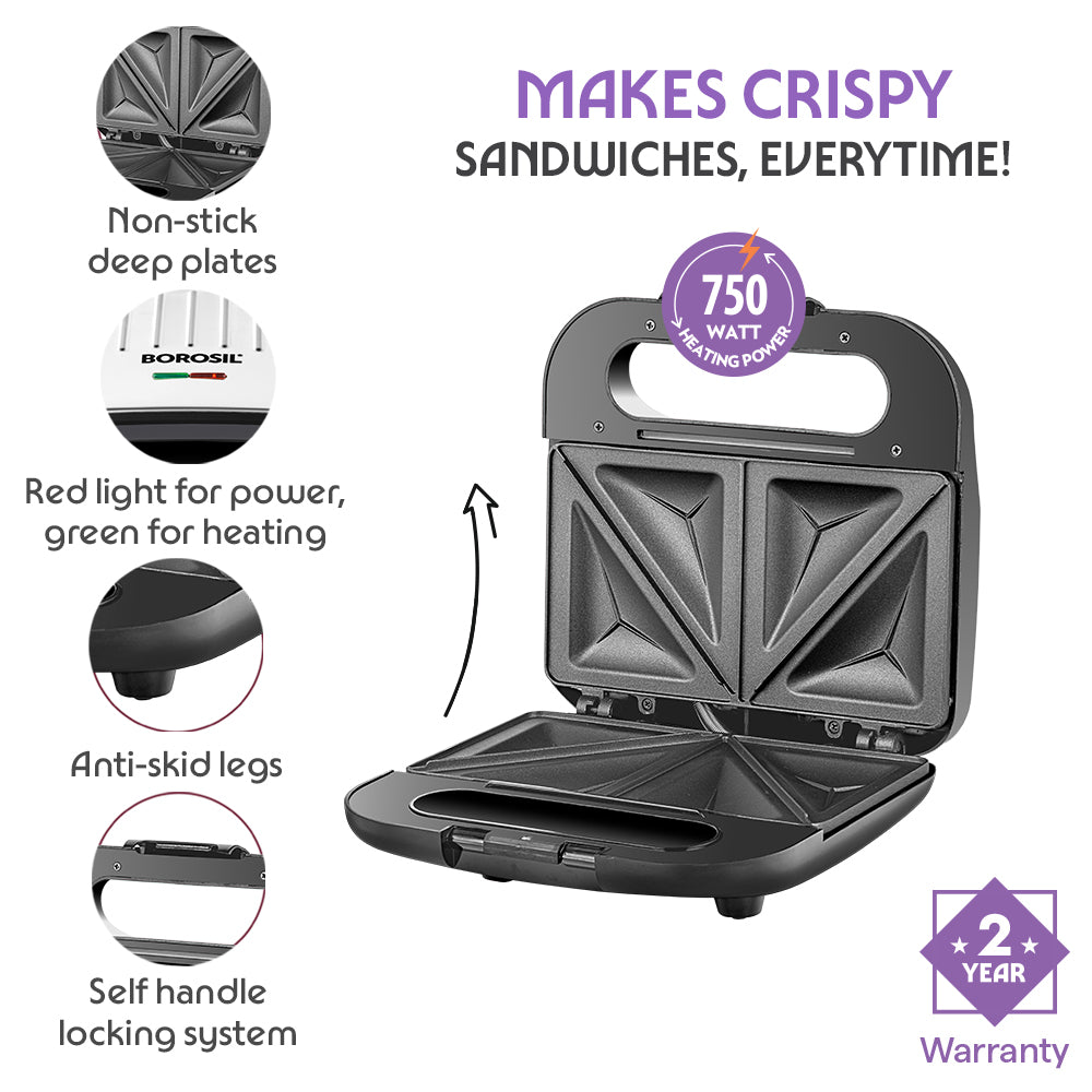 Borosil Toast Sandwich Maker BSM10