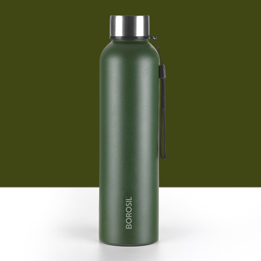 Borosil Laguna SS Bottle Green, 1L