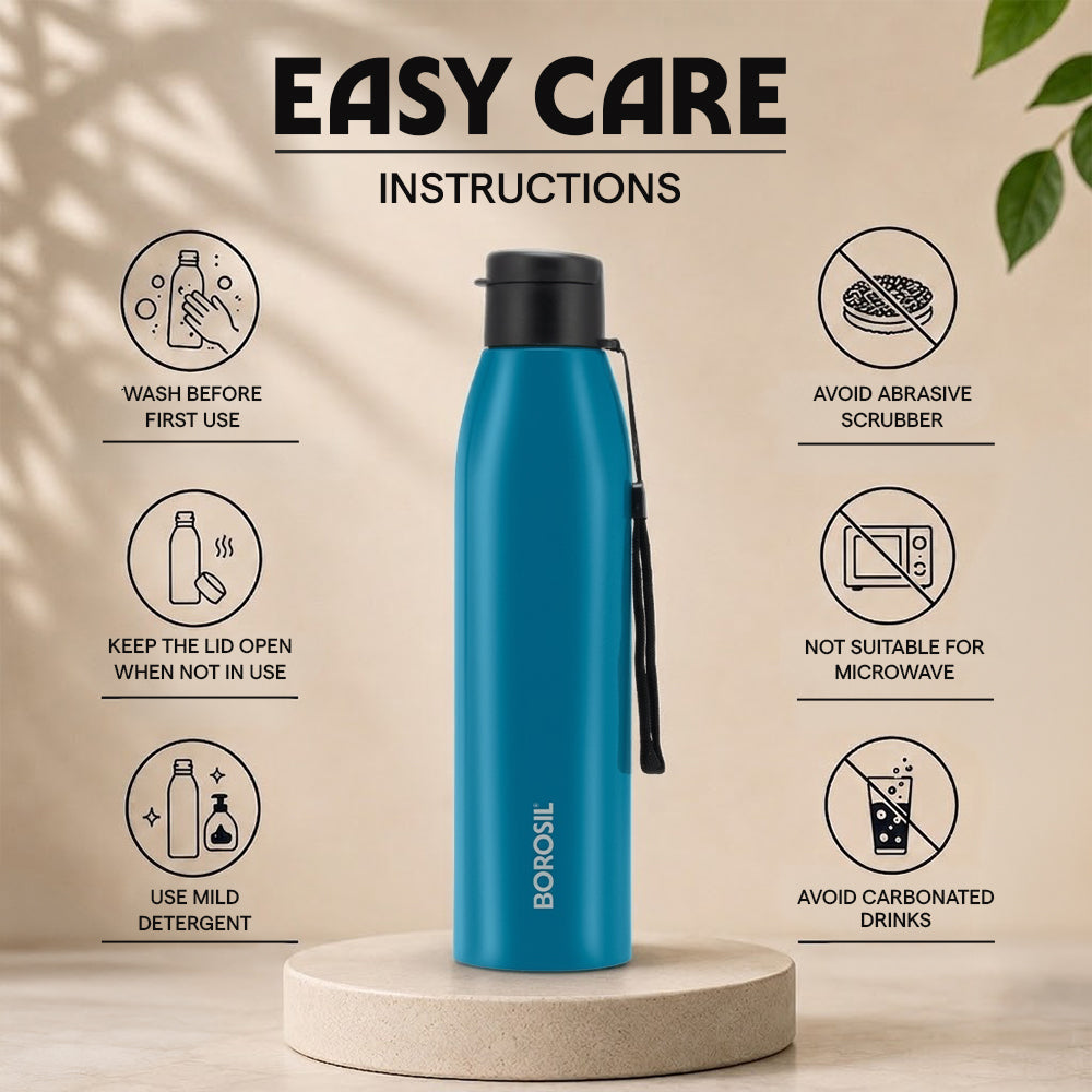 Glint Single Wall Bottle, Blue