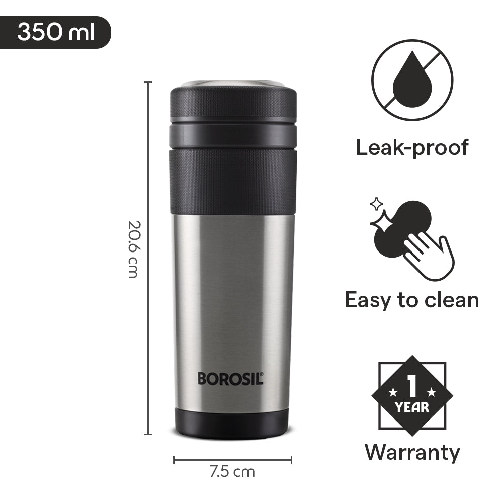 Borosil Travelmate Insulated Mug, 350ml