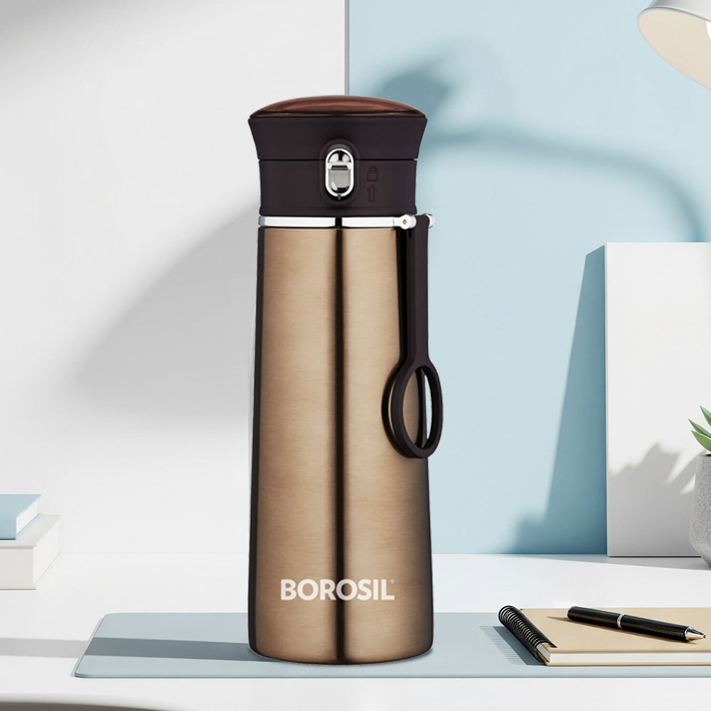 Borosil Travelease Brown Personalise, 360ml
