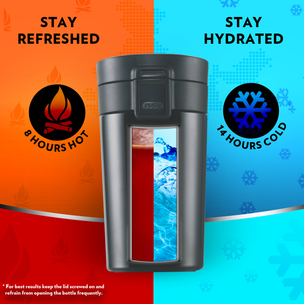Borosil Coffeemate Insulated Mug-Personalise, Black, 380ml