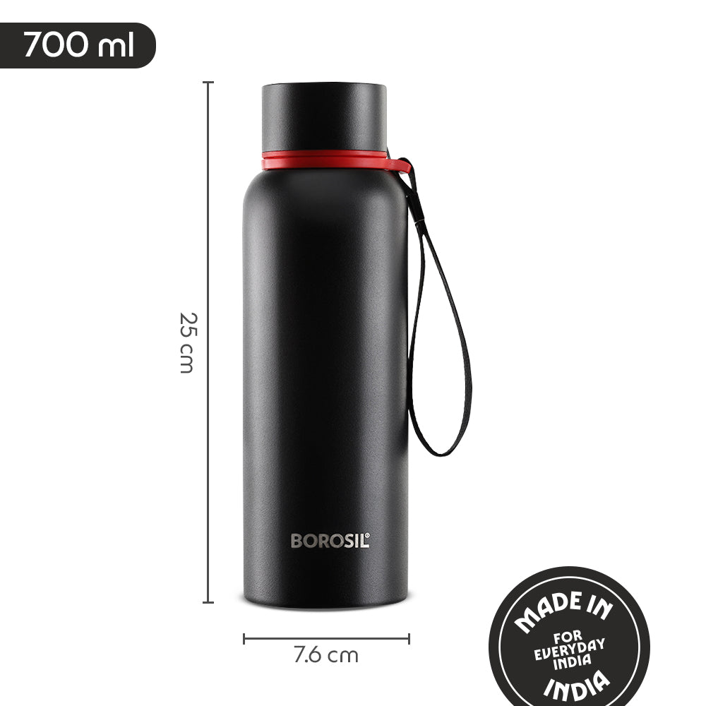 Borosil Trek Black, 700ml