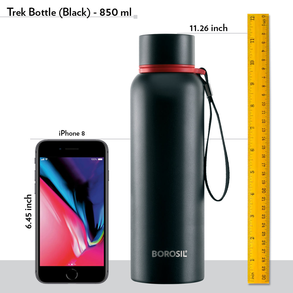 Borosil Trek Black Personalise