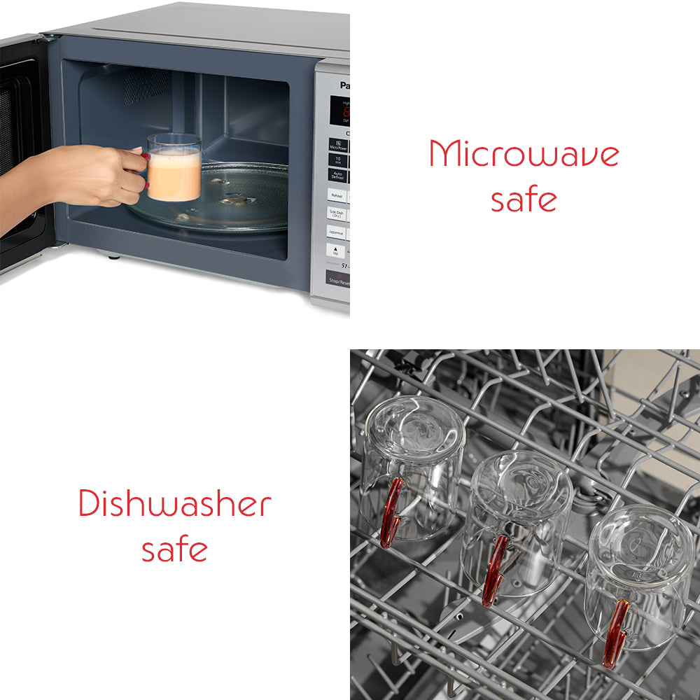 Borosil Brown Vision Classic Mug Set, 190ml x 6