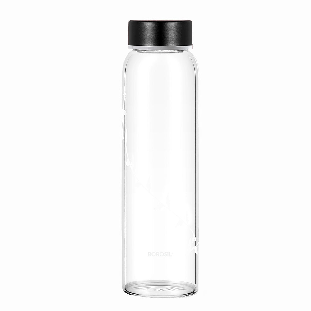 Crysto Glass Bottle w SS Lid-Krip White, 1L