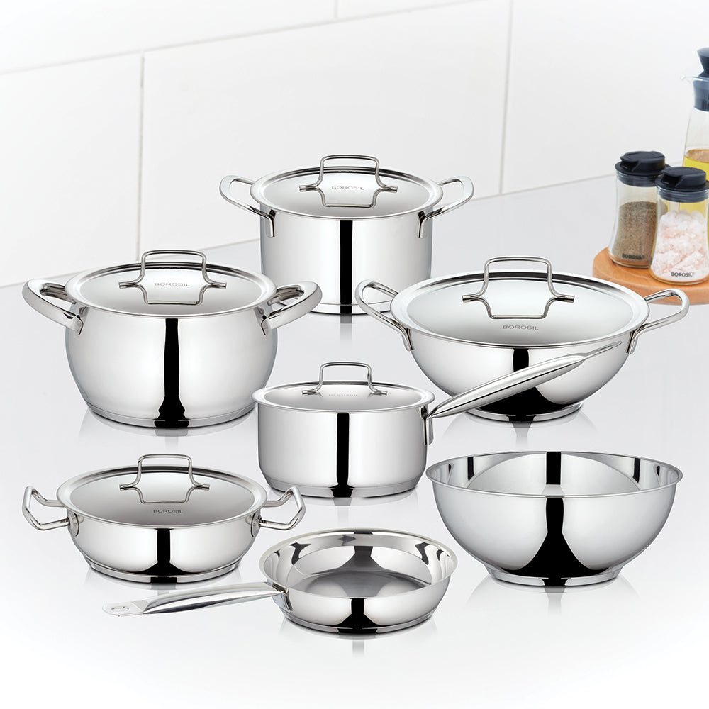 Borosil Cookfresh SS Casserole + Lid, 1.6L