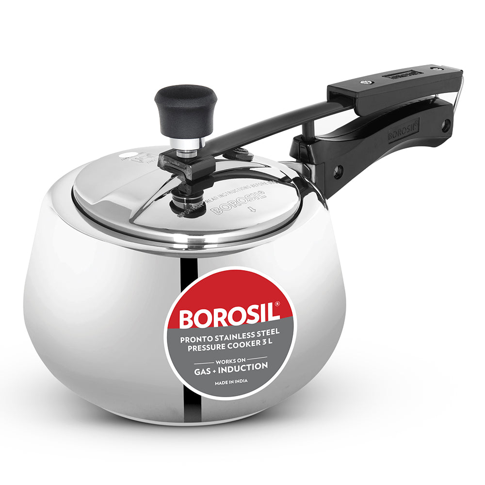 Borosil Pronto SS Pressure Cooker, 3L