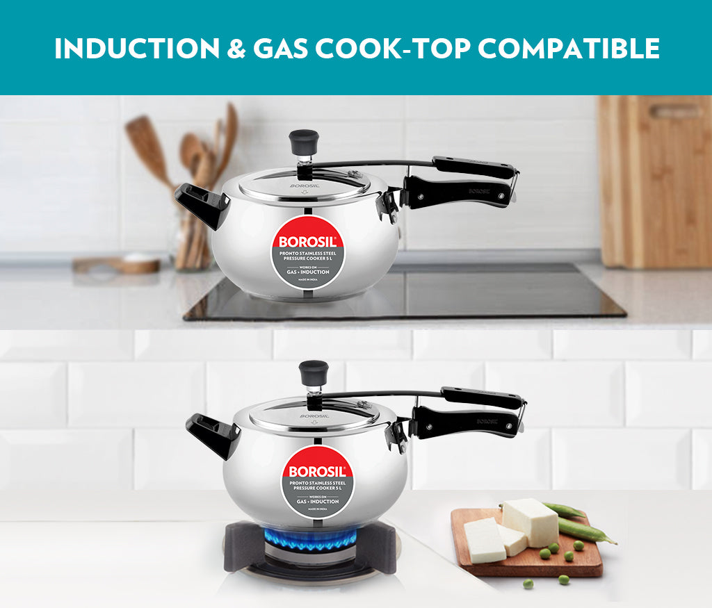 Borosil Pronto SS Pressure Cooker, 3L