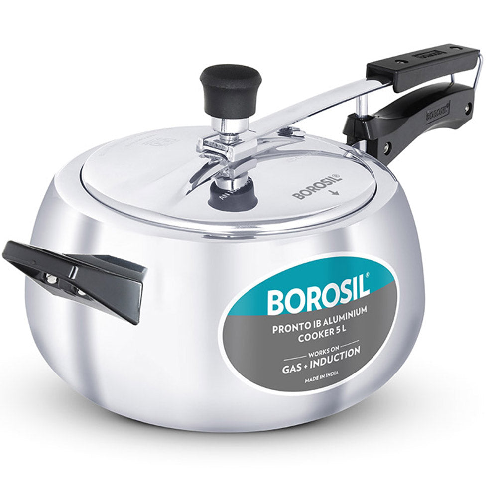 Borosil Pronto Aluminium Pressure Cooker, 5L