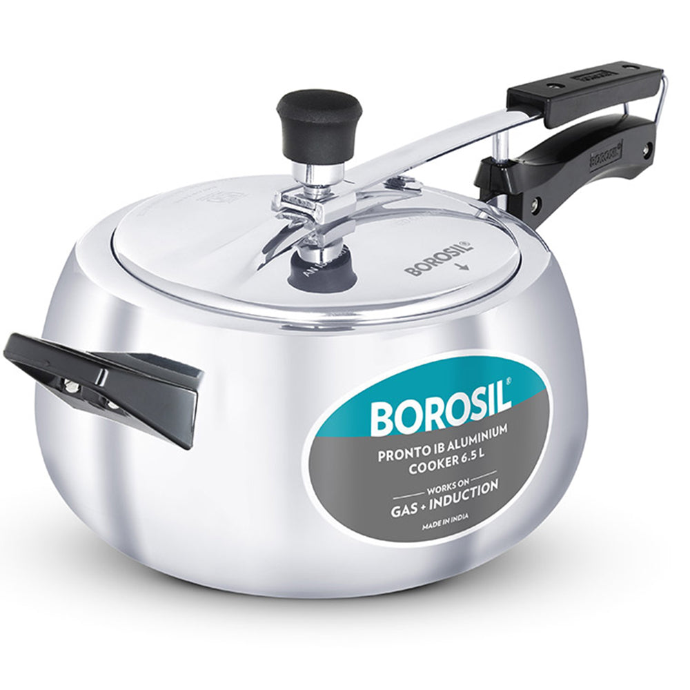 Borosil Pronto Aluminium Pressure Cooker, 6.5L