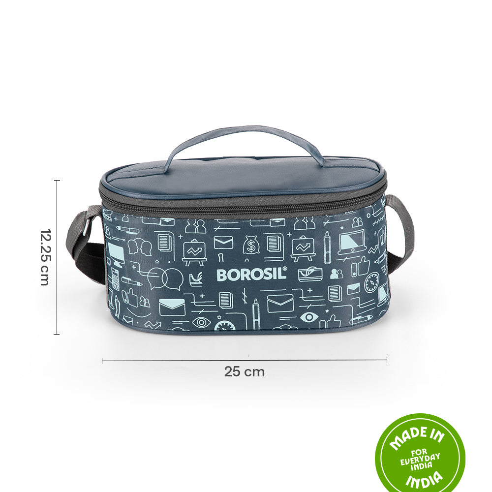 Borosil CarryFresh Lunch Bag For Lunch Box Set of 4, (280ml x 2 + 180ml x 2)