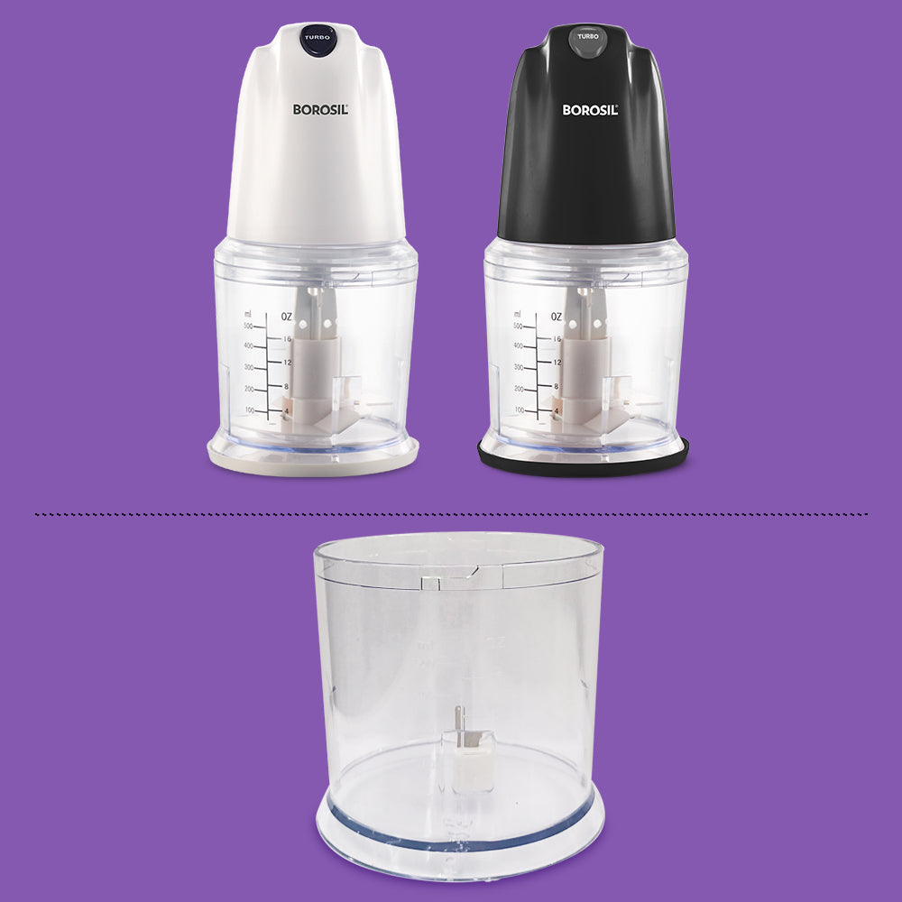 Spare Chopping Bowl 500 ml For Chefdelite 260W Chopper-White (BCH26PBB41)