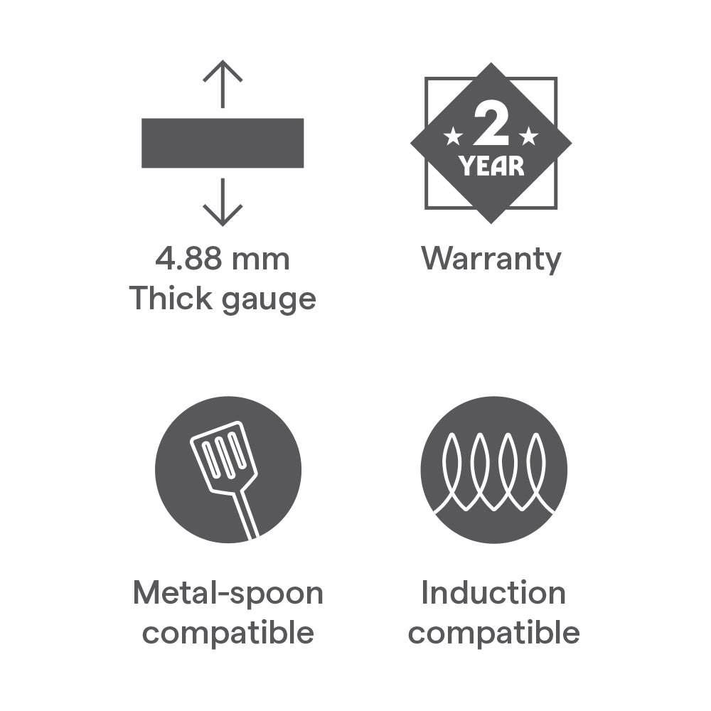 Hard Anodized Induction Base Non-Stick Dosa Tawa, 28 cm