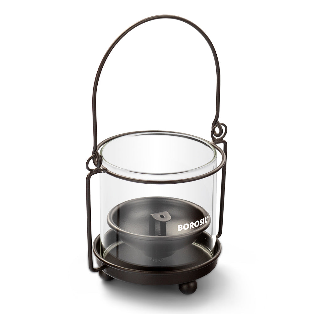 Borosil Hanging Hurricane Diya, Medium
