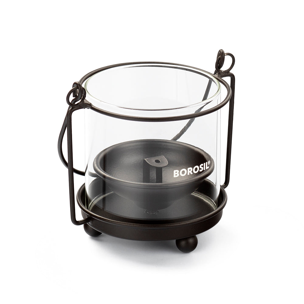 Borosil Hanging Hurricane Diya, Medium