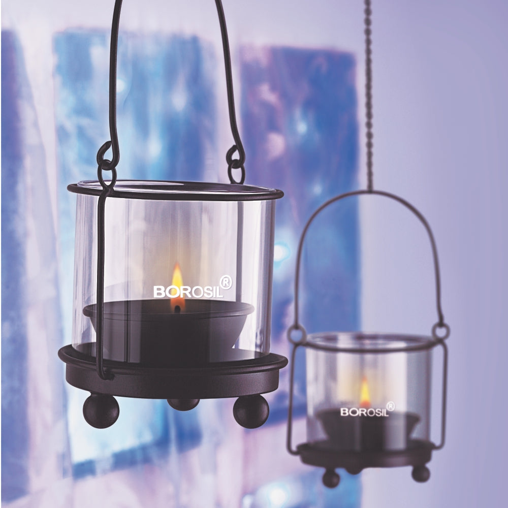 Borosil Hanging Hurricane Diya, Medium