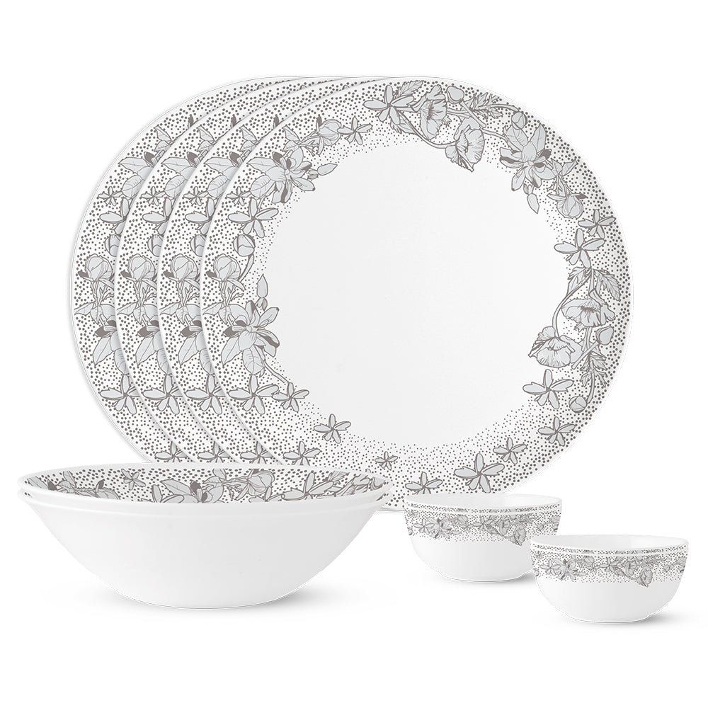 Larah by Borosil, Eden Blue Dinner Set 10 pc Set: Serves 4