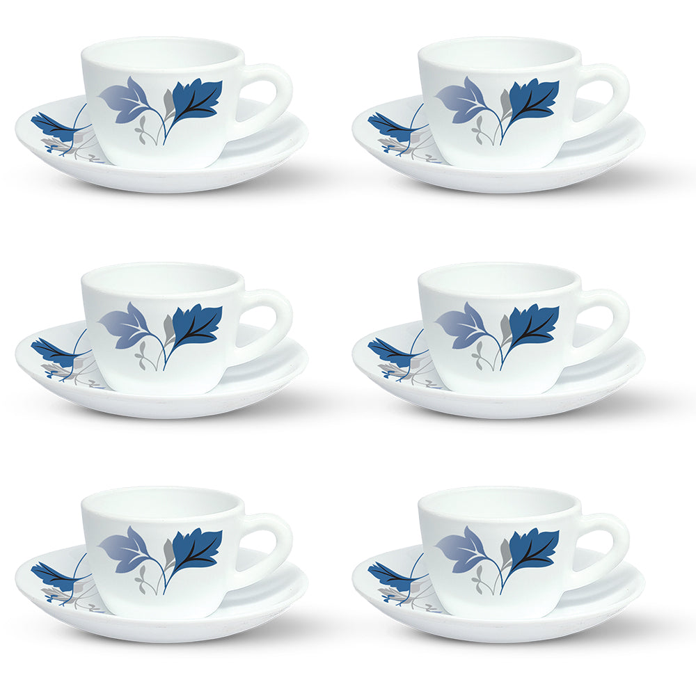 Larah by Borosil Ageria Cup n Saucer Set 140 ml x 12