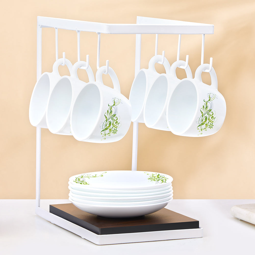 Larah by Borosil Erba Cup n Saucer Set 140 ml x 12