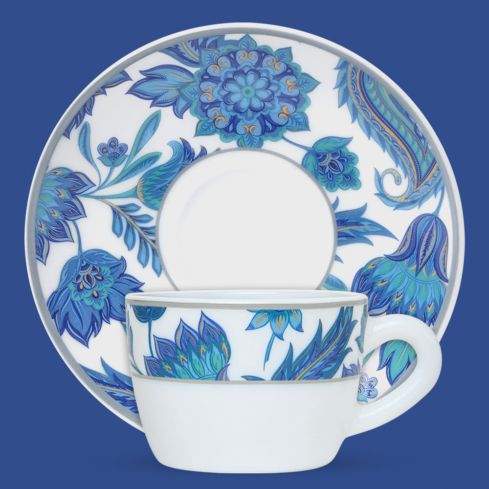 Larah By Borosil New Iris Cup n Saucer Set 140 ml x 12