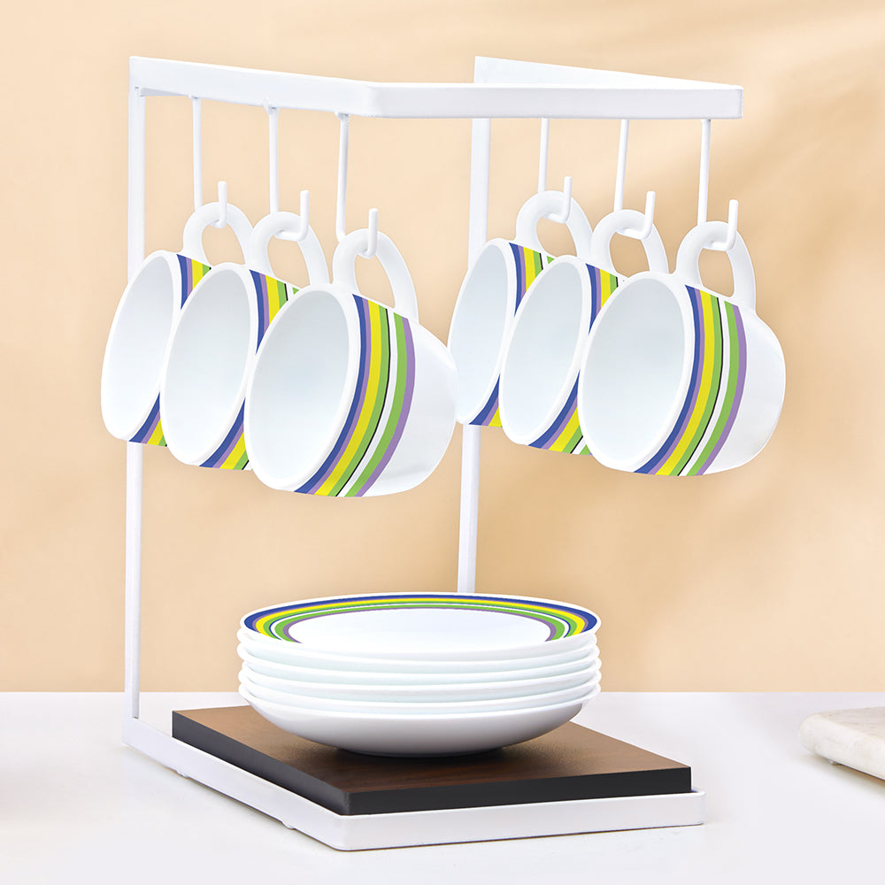 Larah by Borosil Vienna Cup n Saucers Set 140 ml x 12