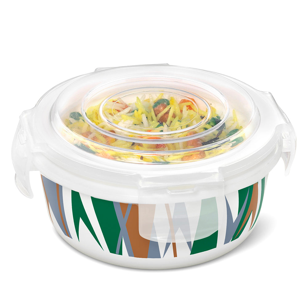 Larah By Borosil Geo Green Klip N Store Storage Container 400 ml