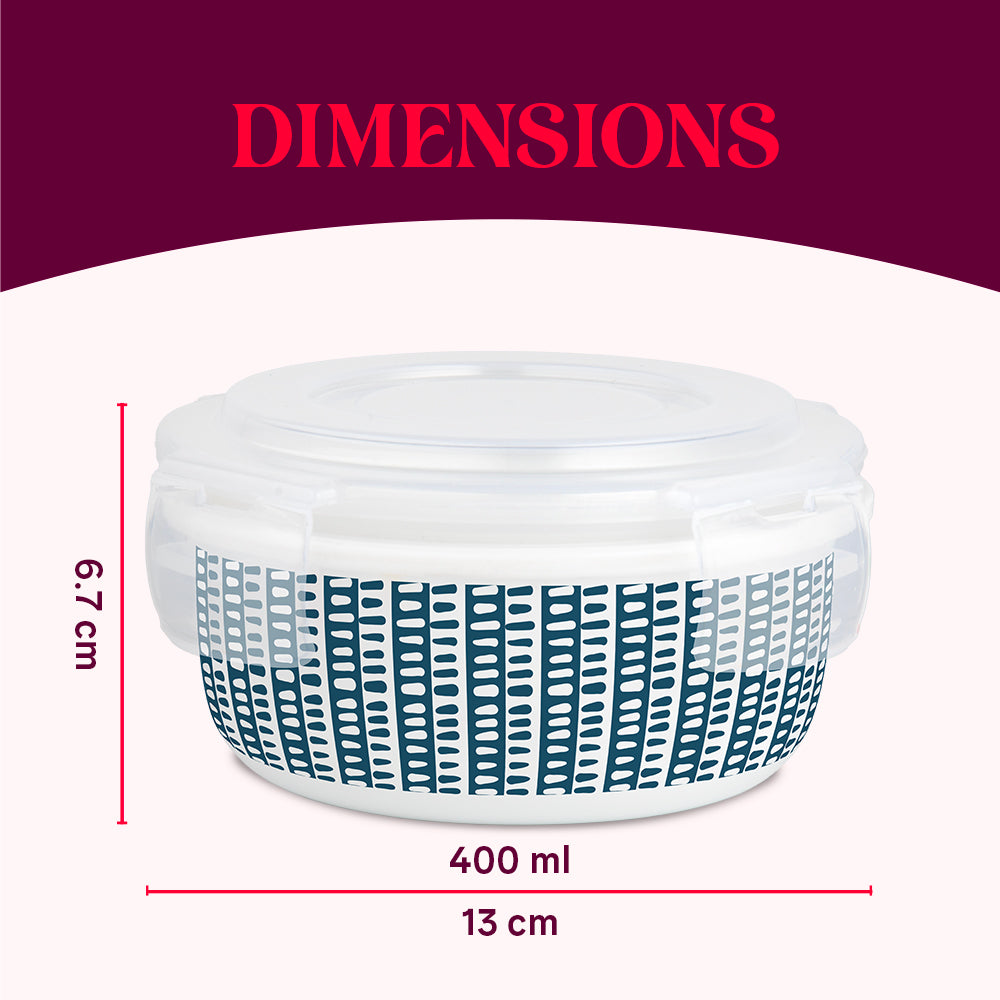 Larah By Borosil Helix Klip N Store Storage Container 400 ml