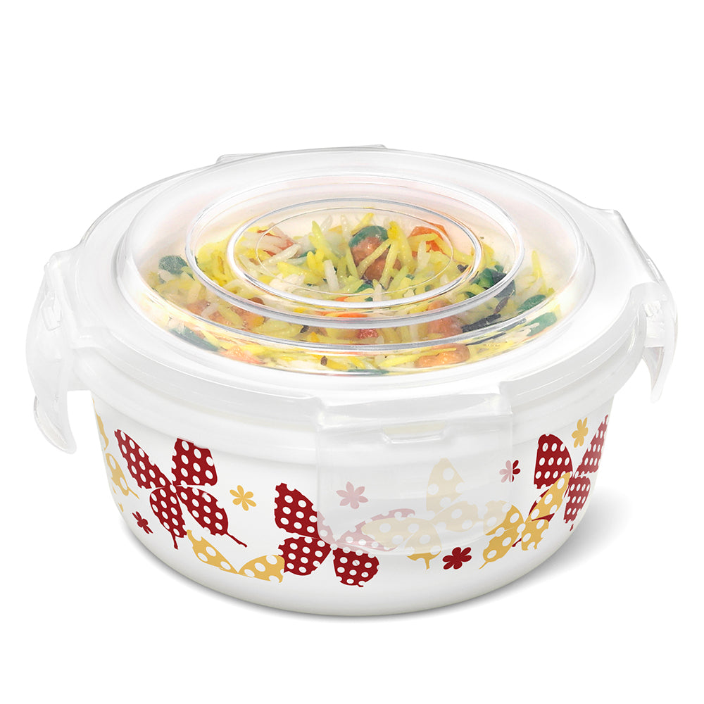 Larah By Borosil Veera Orange Klip N Store Storage Container 400 ml